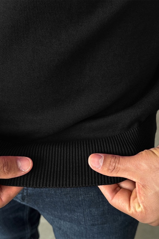 Мужская кофта Tommy Hilfiger чёрного цвета logo-embroidered