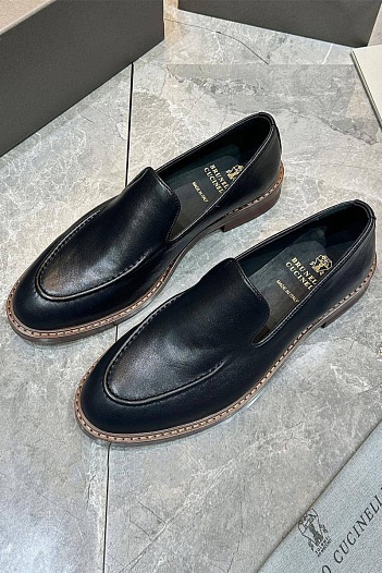 Кожаные лоферы Brunello Cucinelli - Black   