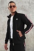Чёрная кофта на молнии Moncler logo-patch