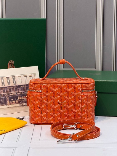 Кожаная сумка Goyard Muse Mini Vanity ​premium 16,5x10,5x8 см   