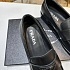 Мужские чёрные лоферы Prada triangle-logo