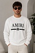 Белый свитшот Amiri MA bar crew-sweat