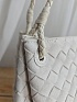 Замшевая сумка Bottega Veneta 35x24 см - White