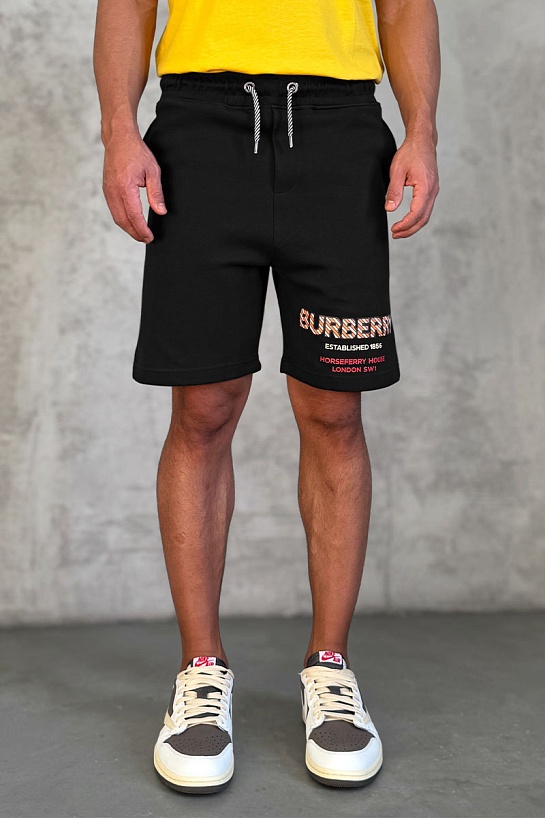 Мужские шорты Burberry Horseferry logo - Black