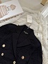 Женское бандажное мини платье Balmain чёрного цвета