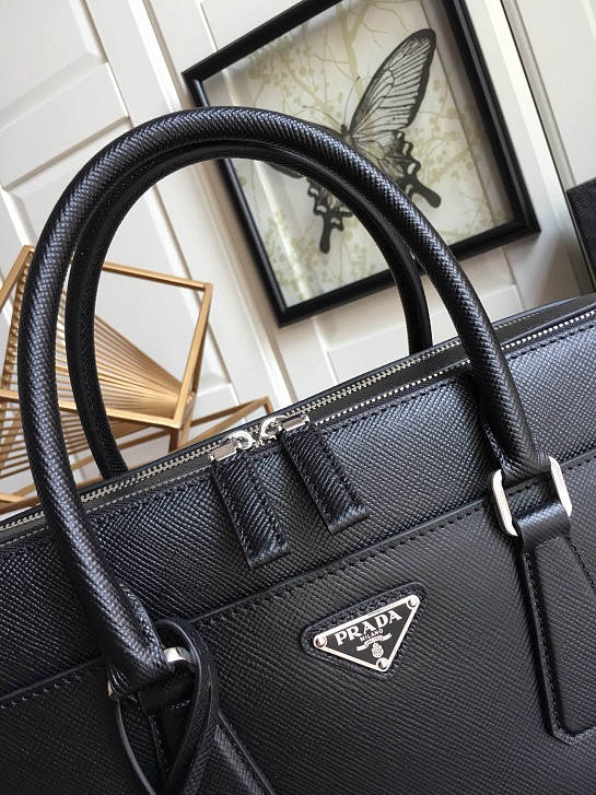 Кожаный портфель Prada Premium 36.5x28 см