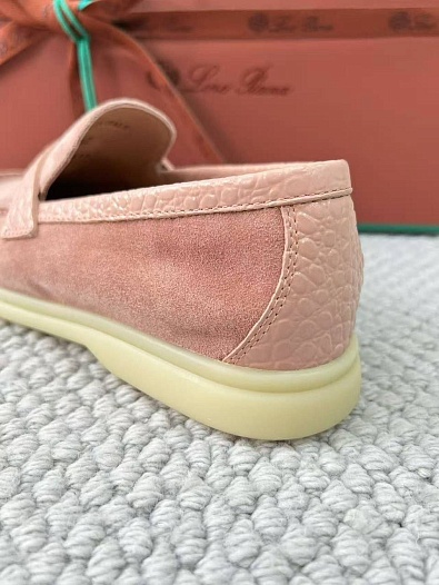 Женские лоферы Loro Piana Summer Charms Walk premium - Pink   