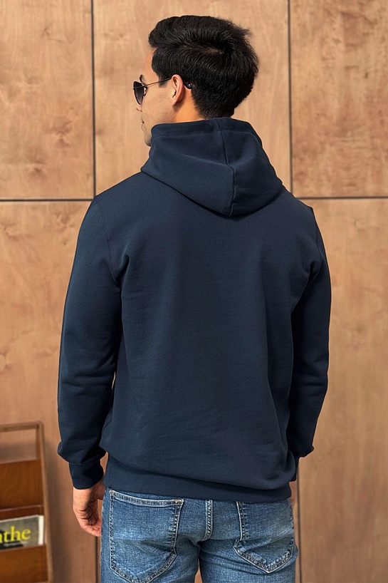 Тёмно-синее худи Alexander McQueen graffiti logo-print