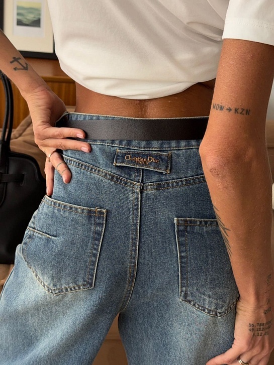 Женские синие джинсы Dior