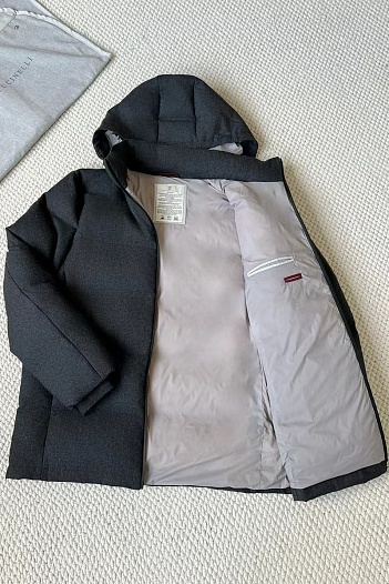 Мужской пуховик Brunello Cucinelli Premium - Dark Grey   