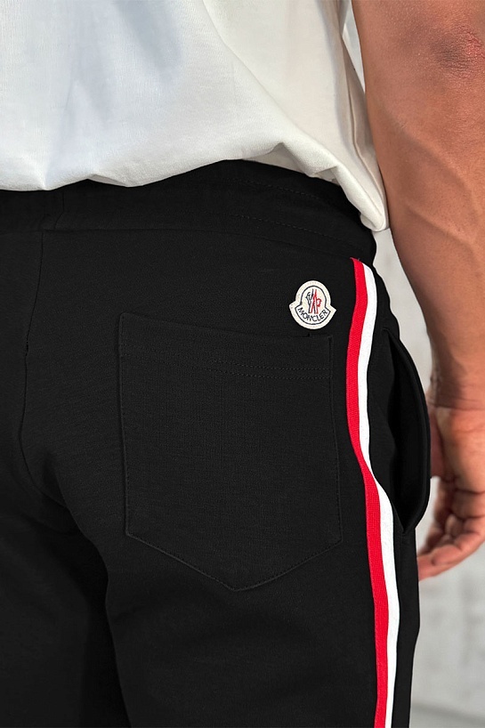 Чёрные спортивные штаны Moncler logo-patch