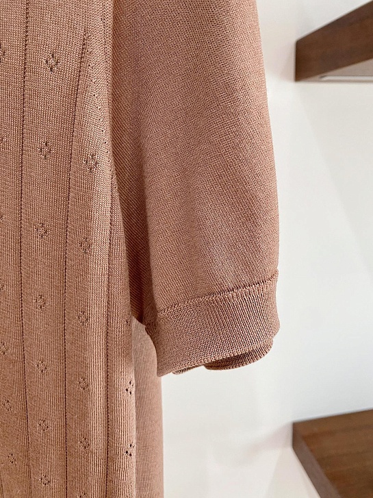 Мужское коричневое поло Loro Piana premium