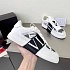 Женские комбинированные кроссовки Valentino "VLTN" - White / Black