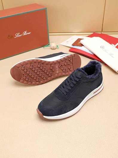 Кроссовки с мехом Loro Piana Week End Walk Evo    