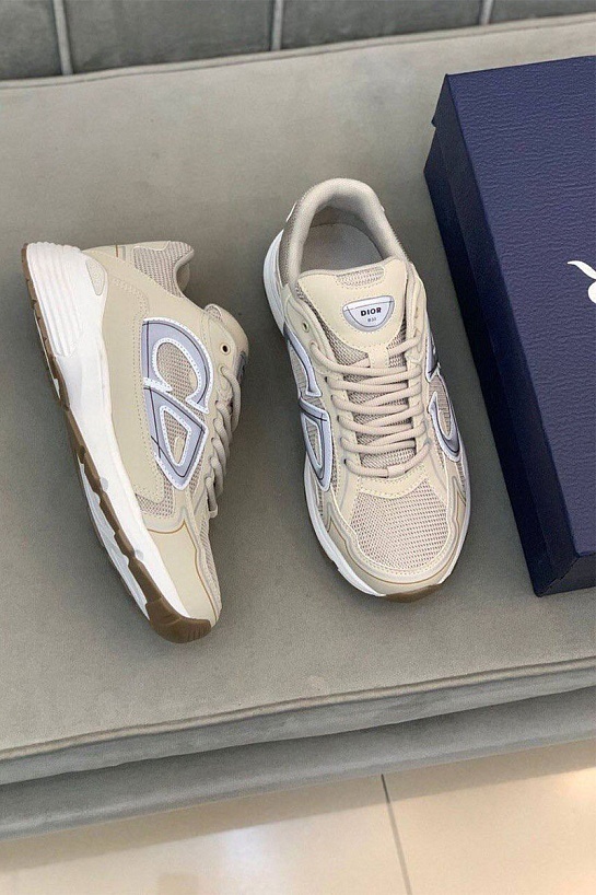 Мужские бежевые кроссовки Dior B30