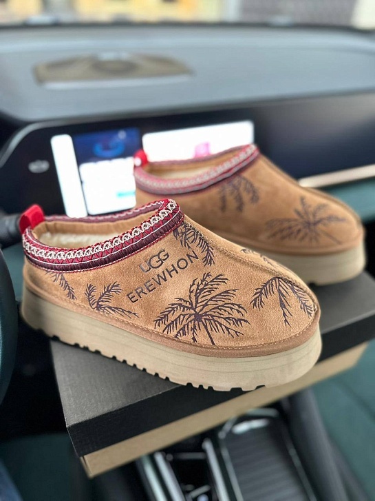 Женские замшевые ботинки UGG Tazz Platform Erewhon - Chestnut