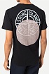 Мужская чёрная футболка Stone Island logo-print