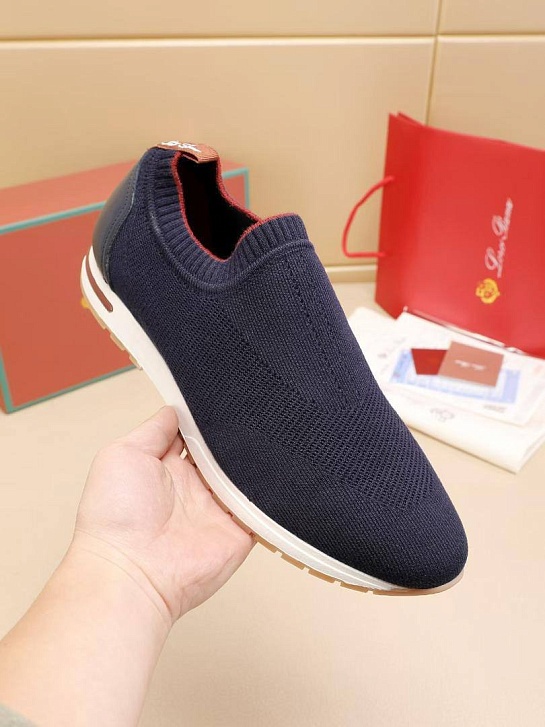 Мужские текстильные кроссовки Loro Piana Lp Flexy Active - Navy