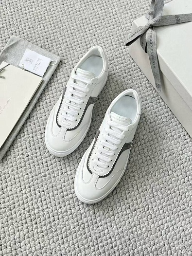 Женские замшевые кроссовки Brunello Cucinelli premium   