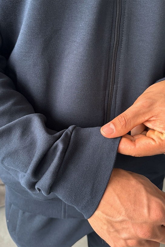 Кофта на молнии Armani Exchange logo-embroidered - Navy