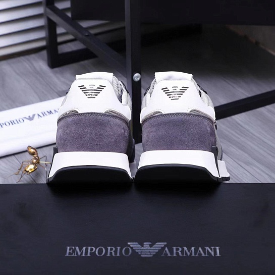 Мужские кроссовки Emporio Armani logo-plaque - Grey