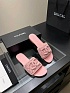 Женские кожаные шлёпанцы Chanel premium