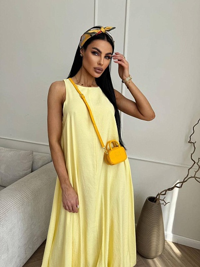 Женское жёлтое платье MIU MIU    