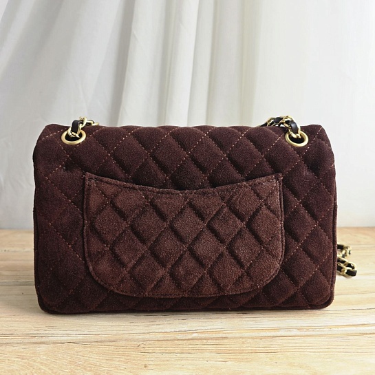 Замшевая сумка Chanel Classic Double Flap 25x14 см