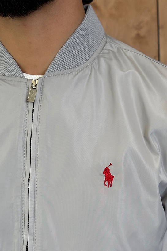 Мужской серый бомбер Роlо Ralрh Lаurеn