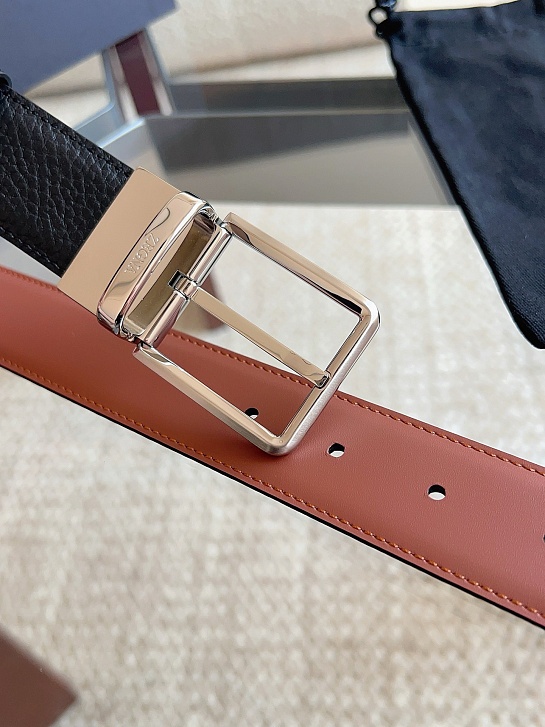 Двусторонний кожаный ремень Zegna premium