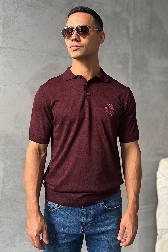 Классическое мужское поло Billionaire бордового цвета