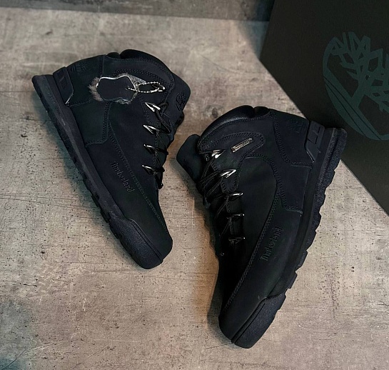 Мужские ботинки с мехом Timberland Euro Rock Hiker - Black