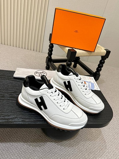 Мужские комбинированные кроссовки Hermes   