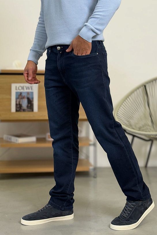 Мужские тёмно-синие джинсы Jacob Cohen straight