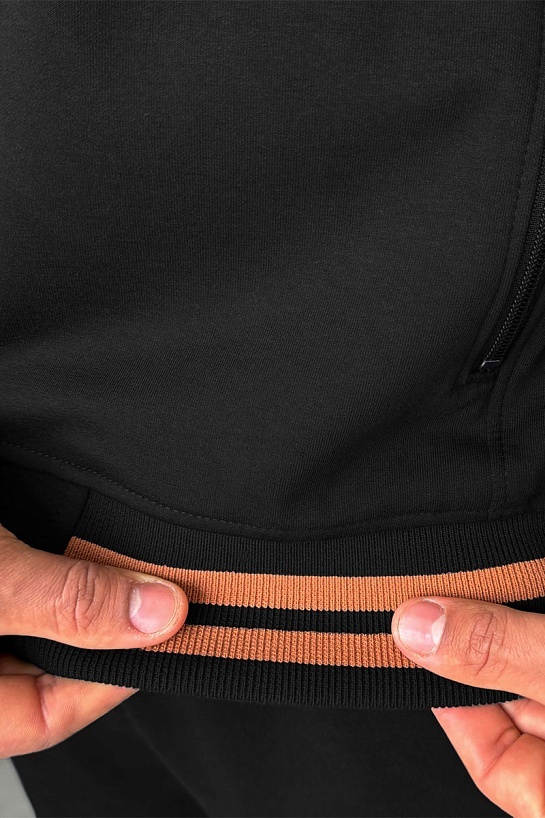 Кофта на молнии Zegna чёрного цвета