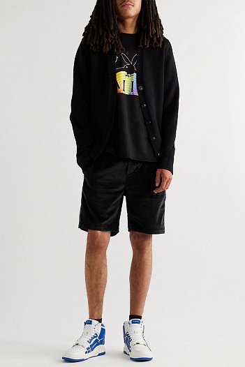 Чёрные шорты Amiri velvet-effect   