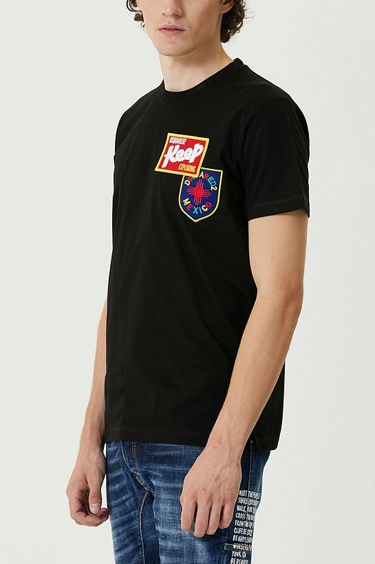 Чёрная футболка Dsquared2 Keep Exploring