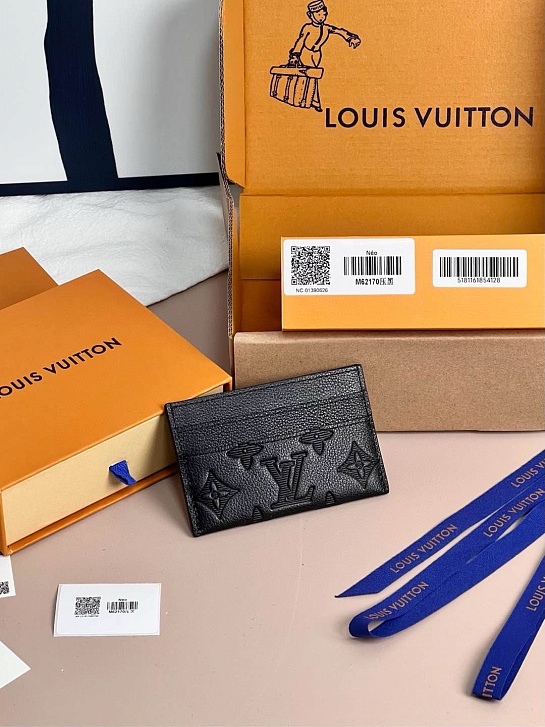 Кожаный кардхолдер Louis Vuitton Premium 11x7x0.5 см