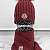 Комплект из шапки и шарфа бордового цвета Moncler logo-patch