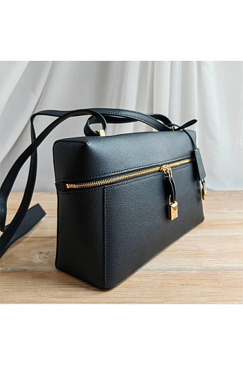 Кожаная сумка Loro Piana 28x15.5 см - Black   