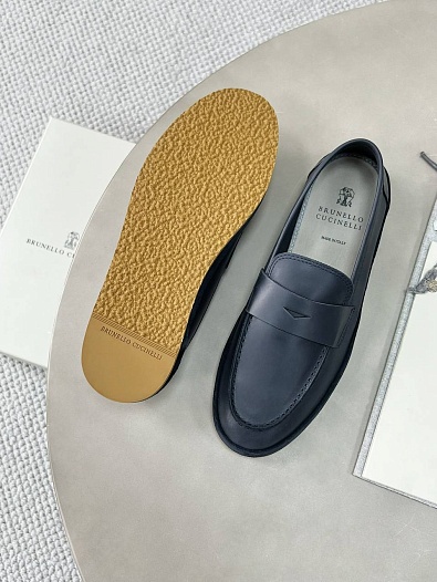 Мужские кожаные лоферы Brunello Cucinelli Premium   