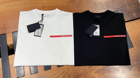 Футболка чёрного цвета Prada pique