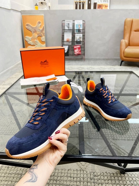 Мужские комбинированные кроссовки Hermes