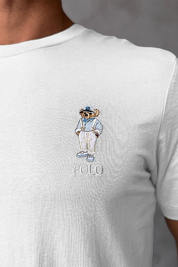 Футболка Polo Ralph Lauren logo-embroidered - White   