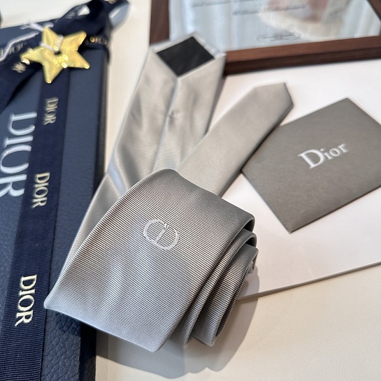 Галстук Dior logo-embroidered premium - Grey