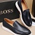 Кожаные лоферы Hugo Boss embossed logo - Navy / White