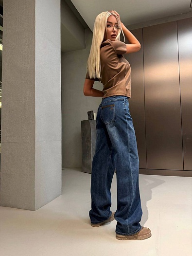 Женские синие джинсы Loro Piana premium   