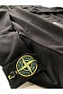 Мужской чёрный свитшот Stone Island с патчем на плече