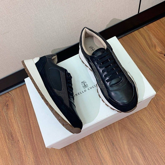 Женские кожаные кроссовки Brunello Cucinelli premium