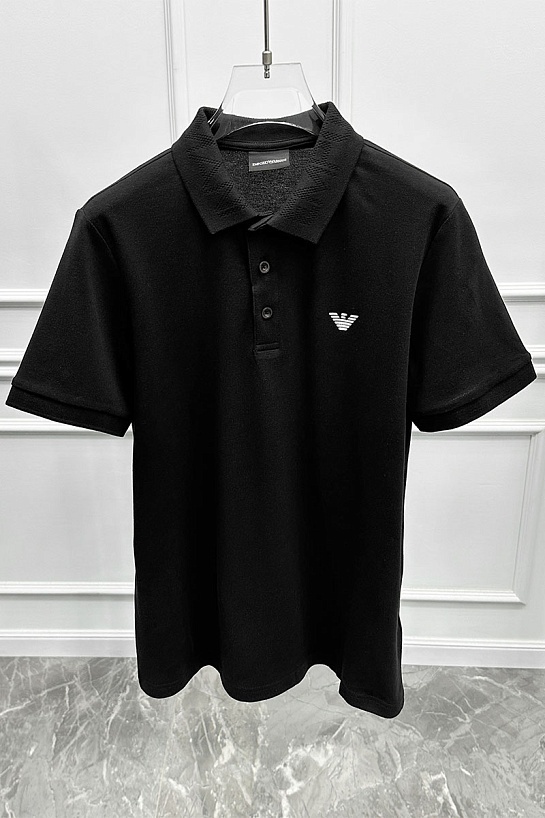 Мужское поло Emporio Armani чёрного цвета